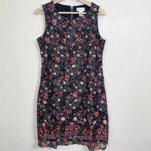 Apricot Sleeveless Floral Dress